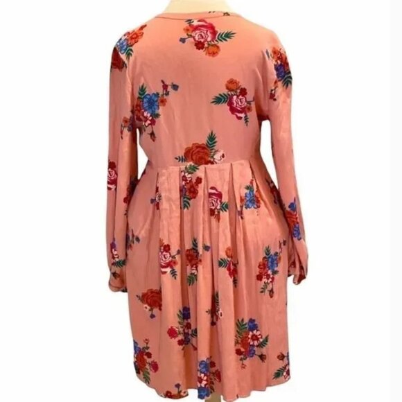 Matilda Jane Let's Go Out Dress - Peach Floral Boho Dress - M - Picture 4 of 14
